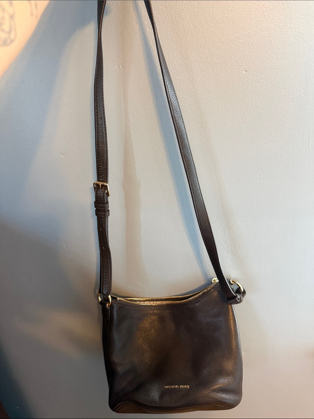 Michael Kors Leather Crossbody Bag - Brown
